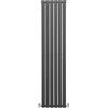 Monster Shop Radiatori Termosifoni in Acciaio Calorifero a Doppio Strato a Pannelli Piatti Riscaldamento Centralizzato Colonna Termosifone Orizzontale Radiatore a Parete - Grigio Antracite - 180 x 42 cm