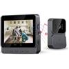 Zeerkeer Citofono senza fili con Fotocamera 1080P Campanello senza fili con Schermo IPS da 4,3 pollici, Audio Bidirezionale, Campanello per fotocamera 0 Costi Mensili, Supporta Scheda SD, nessuno wifi