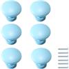 PILYON Pomelli Per Mobili Moderni 4 Pezzi Manopole E Maniglie Per Guardaroba Camera Dei Bambini Manopole Per Porte Dell'Armadio Cassetto Maniglie Colorate,Blu 27 * 27mm