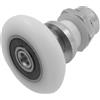Aexit Rullo puleggia per porta scorrevole scorrevole in plastica bianca (43e02d89ecac3d2b9140b8f03b410a2d)