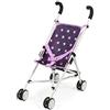 Bayer Chic 2000 - Mini passeggino Roma, passeggino per bambole, Stars lilla, 50 x 29 x 57 cm