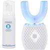 Mayeec Spazzolino ad Ultrasuoni, Spazzolino Automatico, Elettrico Spazzolino per Sbiancamento dei Denti con Timer e Ricarica Wireless Spazzolino Elettrico a 360° per Adulti (Bianco, M)