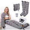 LQJHDM Pressoterapia gambe e addome, stivali da pressoterapia gambe, 6 camere macchina da massaggio Drenaggio linfatico circolazione, 0-30 min, 0-240 Mhg regolabili (grigio, 2 gambe + addome)
