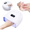 Rubu22a Lampada UV da 60 W per unghie in gel, lampada a LED UV con 4 timer e display LCD, sensore auto, ricarica USB, lampada LED portatile per unghie delle dita e per tutti gli smalti in gel (bianco)