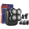 Freebird FlexSeries Pro - Rasoio elettrico per la testa, veloce e liscia, rasatura a secco/umido, anti-pizzicamento, ricaricabile, senza fili, 4 lame flessibili, regalo ideale