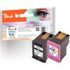Peach H303 - Testine di stampa XL (BK, C) sostituisce HP No. 303XL, 3YN10AE, ad esempio per HP Envy Photo 7830, HP Envy Photo 6220, HP Envy Photo 6200, HP Envy Photo 6230 WiFi, HP Envy Photo 6232, HP