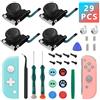 LONANDY Joycon Joystick, joystick di ricambio per Nintendo Switch Joycon e Switch Lite, kit di riparazione Joycon, include fibbie in metallo, cacciaviti, strumenti a leva, tappi per pollice