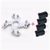 SZJLMKJ PCB JLF sostituito per scheda PCB Sanwa TP-MA con 4 microinterruttori D3V 0,187 pollici, scheda joystick hot swap per kit OTTO fai da te V2 V5 (bianco con 4 interruttori D3V)