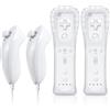 JIQIANG Wii Remote with Nunchuck, Wii Controller with Nunchuck, Compatible with Wii/Wii U, 2 Pack