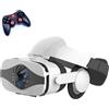 BHJAYIGS Occhiali VR, Visore Realtà Virtuale 3D, VR Visore Cuffie, Glasses 3D con Lenti HD Anti Luce Blu, Compatibili con Smartphone iPhone Android da 4,7-7,2 Pollici, Regalo di Natale, Regalo(E)