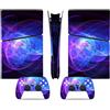 LNMLRBXEXZ Compatibile Con Adesivi Skin Per PS5 Slim Skin Disc Edition & Per Digital Console Controller Vinyl Cover Skins Wraps Scratch Resistant Compatible 55581 Avvolgimento(Disc Version)