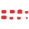 Generico Set di tappi antipolvere in silicone 8 in 1 console di gioco per Switch 2, protezione antipolvere console per Switch2 Accessori (Rosso)