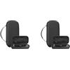 Generic Set di 2 borse organizer per cavi, custodia rigida con tasca in mesh, custodia portatile dure e resistente per accessori console gaming Odin3 - Nero, borse da viaggio, custodia da trasporto