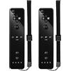 MOLICUI - Telecomando Wii per Nintendo Wii, 2 pezzi, colore: Nero, Wii