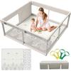 Cafolatt 150x150cm Box per Bambini con Materassino, Modulare e Pieghevole Grande per la Casa (150X150X65 cm)