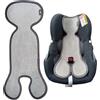 HECKBO Coprisedile estivo bebè - Rivestimento traspirante antisudore per ovetto & passeggino - Adatto al gruppo 0 - Cuscino per bambine & bambini - Grigio