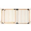 Safetots Divisorio Multipannello in Legno, Fino a 156cm, Legno Naturale, 76cm di Altezza, Barriera Versatile a più Pannelli, Divisorio per Stanze con Cancelletto per Bambini e Neonati