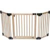 Safetots Barriera di Sicurezza Multipannello Multiuso in Legno, fino a 176cm, Legno Naturale, 76cm di Altezza, Barriera Versatile, Divisorio per Stanze con Cancelletto per Bambini e Neonati