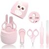 HyAdierTech Manicure Baby | Kit 4 in 1 con custodia, tagliaunghie, forbici, lima e pinzette per depilare | Kit per la cura delle unghie per neonati e bambini | Neonato speciale protezione per neonati