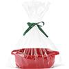 Hiseng Cesti Regalo Vuoto con Sacchetti Regalo e Nastro, Cestini Portaoggetti Intrecciato in Corda di Cotone con Manici, Cestini Regali per Natale, Matrimoni, Compleanni, Pasqua (rosso)