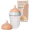 HappyMami, Biberon su Misura con Tettarella in Silicone Medico + Tettarella Personalizzabile, senza BPA, doppio Sistema Anticolica, Lavabile in Lavastoviglie (turchese 250 ml)