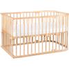 babybay Maxi lettino extra grande in legno massello di faggio/lettino, altezza regolabile e rispettoso dell'ambiente (laccato naturale)