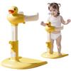 Ratpzou Vasca da bagno con supporto per doccia, supporto regolabile antiscivolo per baby shower, supporto pieghevole portatile per bambini da 8 a 36 mesi