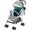 HUOLE Trike 4 in 1 bicicletta da 18 mesi a 25 kg, marcia avanti e indietro, pneumatico in poliuretano, ruota libera spaziosa, cestello, borsa, portabicchieri - C-azzurro