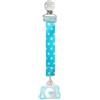 Chicco Fashion Clip Salvasucchietto Con Nastro, Clip Salvasucchietto Universale, Per Agganciare Ciucci, Catenella Porta Succhietto, Porta Ciuccio Neonato, Catenella Porta Ciuccio, Azzurro, 0 Mesi+
