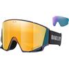 Oakley maschera snow Flow ScapeM 0OO7147, PGRG Colorshift Fade, con Custodia