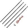 OLPRO - Kit di riparazione per pali della tenda in fibra di vetro, 11 mm x 75 cm, kit di riparazione per pali da campeggio, asta in fibra di vetro di ricambio, kit di riparazione per corde