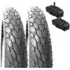 ECOVELO 2 COPERTONI 14 x 1.75 (47-254) + 2 CAMERE D'ARIA AMERICA SCHRADER NERI CITY BIKE BICI BAMBINO DEESTONE