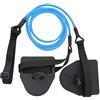 Laroal Allenatore di nuoto terrestre con pagaie per le mani, corda di resistenza, fascia elastica staccabile per il fitness, per migliorare la forza delle braccia (blu, 40 libbre)