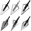ZSHJGJR 6pcs Punta di Freccia Caccia di Tiro con L'Arco Punte da Tiro 126 Grano Lama Fissa Testa Larga con Broadhead Box per Arco Composto e Balestra (6 PCS + Scatola)