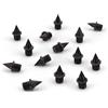 trenas HAEST Chiodi in Acciaio - Forma piramidale - Lunghezza 6 mm - 14 Pezzi - Colore Nero - per Gara e Allenamento - Scarpe Chiodate da Atletica