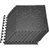 VEVOR Set Tappetino Puzzle Protettivo per Pavimento da Palestra 6 pezzi 610 x 610 x14 mm, Tappetini in Schiuma EVA Fitness ad Incastro da Ginnastica Palestra Ufficio Casa Allenamento Punti Grigi