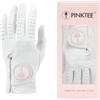 PINKTEE Guanto da golf da donna in pelle Cabretta con presa migliorata, colore rosa, taglia S, M, L, XL (S, sinistra)