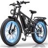 YVY C26 Pro Bici Elettrica, Autonomia 120km, Batteria Rimovibile 48V 23Ah, Doppio Motore 180Nm, Fat Bike Elettrico, Ebike 7 Velocità, Doppia Sospensione, Doppio Disco, Schermo LCD