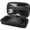 GBKDQQ Organizer per 6 freccette in acciaio e freccette morbide, robusta custodia per freccette con 6 scomparti imbottiti per flight, punte e accessori, inclusa scatola per tornei (nero)