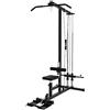 GORILLA SPORTS® LAT Macchina - Multifunzione, Regolabile, Carico Max. 300kg, 30 mm, incl. Barra LAT e Barra Tricipiti - Pulldown LAT Machine, Stazione di Trazione, Cavo Fitness, Allenamento, Pulley