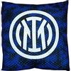 Inter Cuscino da Salotto Nuovo Logo Doppia Grafica Logo, Poliestere, Adulto Unisex, Nero/Blu, Taglia Unica