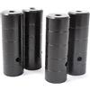 KHEbikes KHE BMX Axle Pegs Pedane 2 x 10 mm 3/8 e 2 x 14 mm filettatura nera 4 pezzi