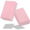 Biguphate Yoga Blocks 2 Pack, EVA Foam Yoga Block Supportive Latex-Free, Non-Slip Exercise Blocks, Yoga Accessories for Pilates, Meditation, Balance, Stretching and Deep Poses (Pink)