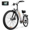 URLIFE Bici Elettrica Per Adulti Da 26, Bicicletta Elettrica con display LCD, 7 Velocità Batteria Rimovibile 48V 10.4Ah Autonomia di 100 km, E-bike Per Pendolari Urbani