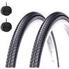 Kenda 2 COPERTONI 26 X 1 3/8 (37-590) + CAMERE D'Aria Pneumatici Neri X City Bike Stradale Adulto Vintage