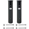 UKD Porta Canna in Plastica ABS Riutilizzabile per Barca 2 Tubi da Pesca, Rack Marine, Montaggio su Superficie, Compatibile con Dimensioni Asta da Pesca 1.5 - 3 Pollici, Nero