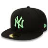 New Era York Yankees 59fifty cap Season Basic Black/Island Green - 6 7/8-55cm