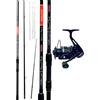 kolpo combo kit pesca feeder canna 3.30 mt in carbonio azione 50 gr adatta alla pesca in mare lago e fiume