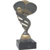 Generico Trofeo Pallina e Racchette Padel in ABS Montato su Base in Marmo Nera (h15cm)