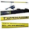 Pescasubito.com Kit Canna Tornado 3 Metri + Mulinello da Pesca Bolognese Galleggiante Mare Lago